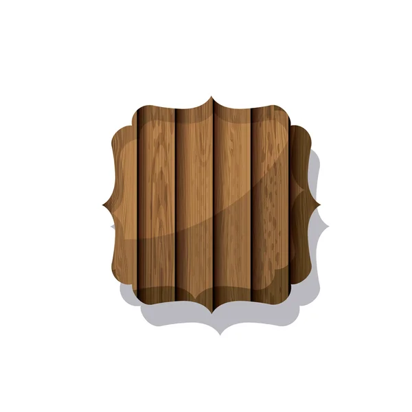 木材とストライプの茶色のフレーム デザイン — ストックベクタ