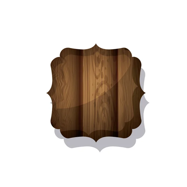 Cadre en bois et brun rayé — Image vectorielle