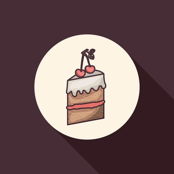 Gâteau de boulangerie design alimentaire — Image vectorielle