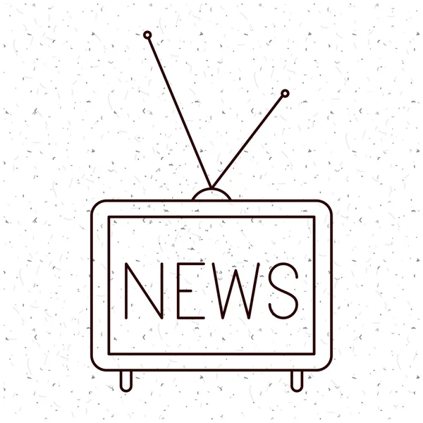 Noticias tv y diseño de medios — Vector de stock