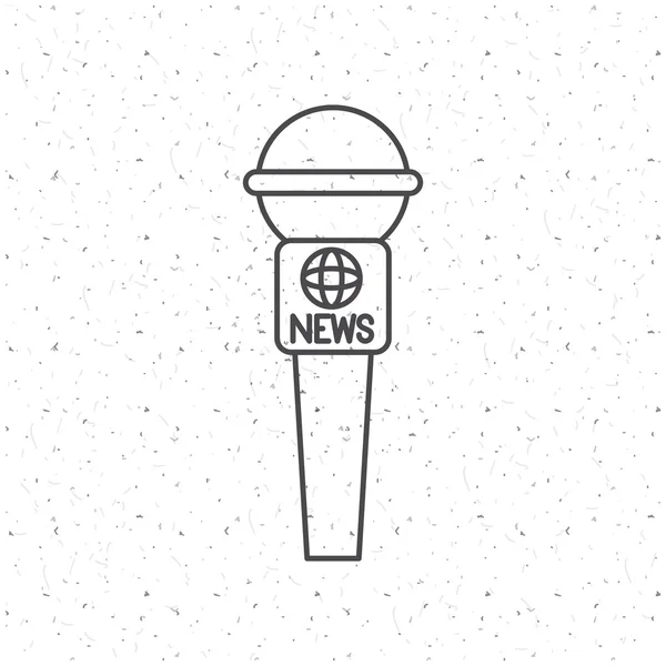 ニュースマイクとメディアデザイン — ストックベクタ