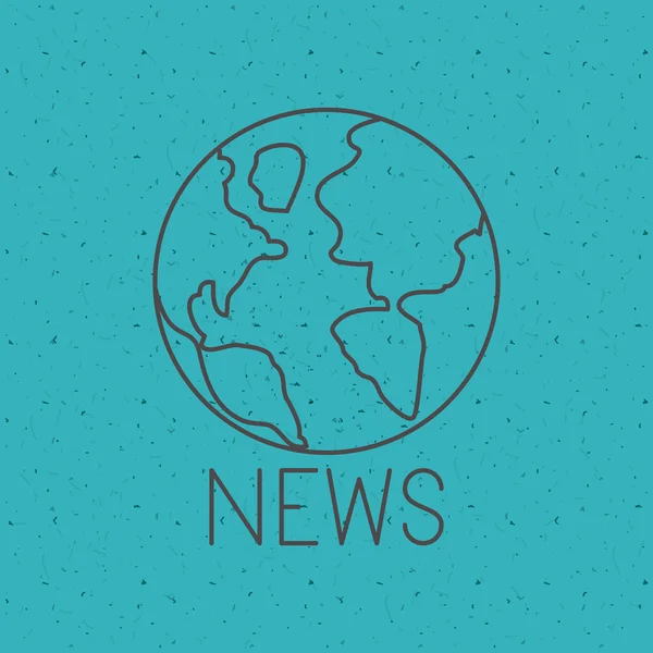 Noticias con diseño de esfera planetaria — Vector de stock