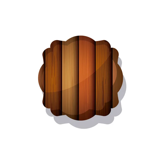 Diseño de madera y marco marrón rayado — Vector de stock