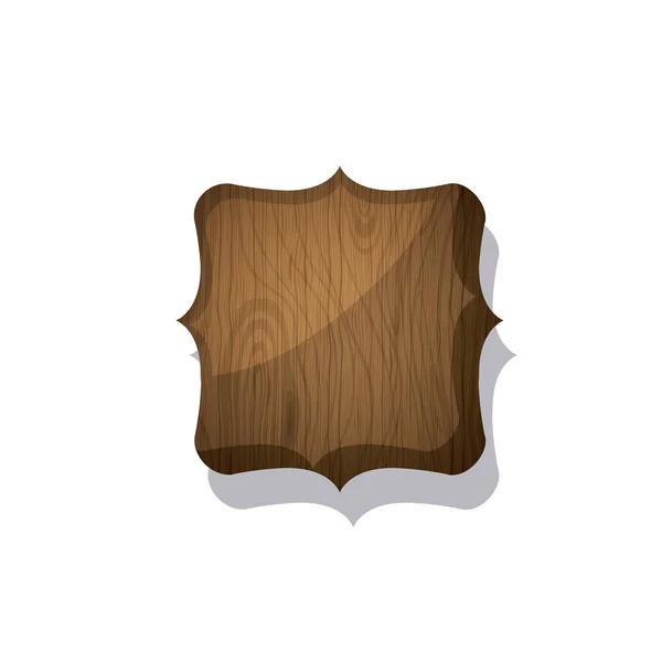 Cadre en bois et brun rayé — Image vectorielle
