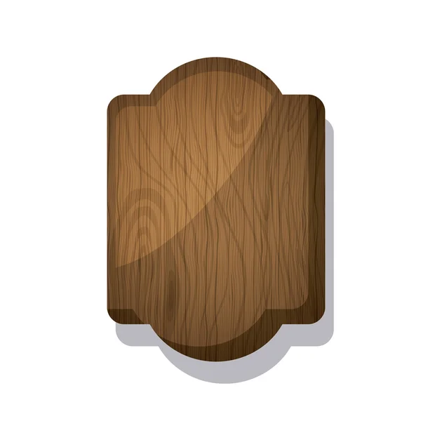 Diseño de madera y marco marrón rayado — Vector de stock