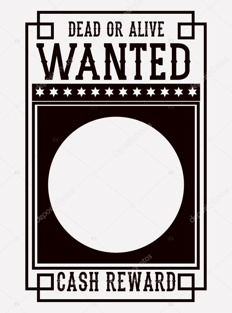 Retro and vintage wanted poster design