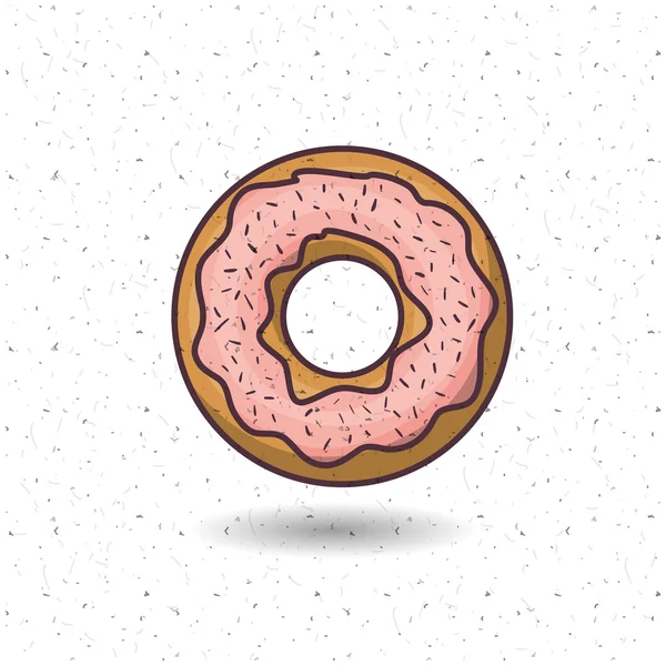 Donut de la boulangerie design alimentaire — Image vectorielle