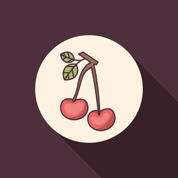 Dessin animé cerise fruit design — Image vectorielle