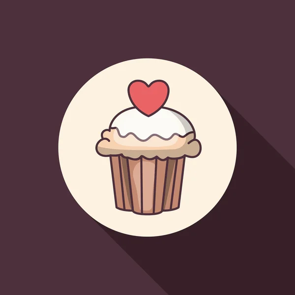 Cupcake bakery mat design — Stock vektor