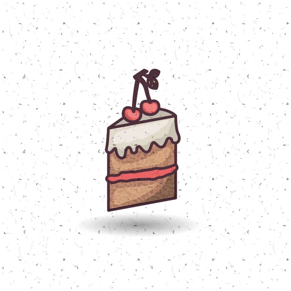 Kuchen der Bäckerei Lebensmitteldesign — Stockvektor