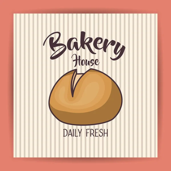 Brood van bakkerij voedsel ontwerp — Stockvector