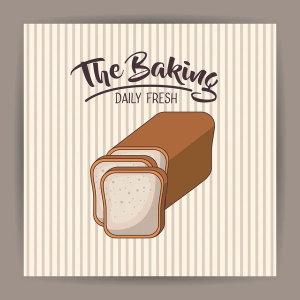 Bread of bakery food design — Stock Vector