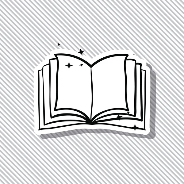 オープンブックと文学デザイン — ストックベクタ