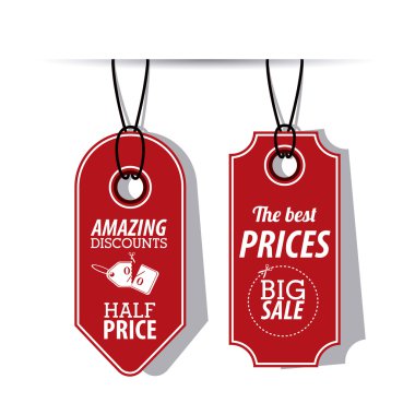 Etiket design asılı izole