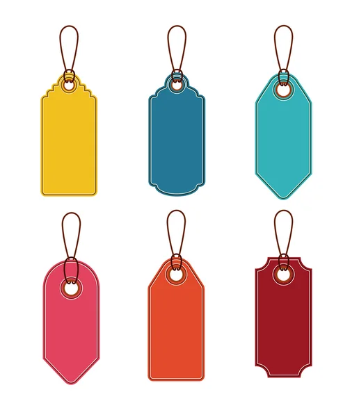 Isolated set of hanging tags — Stock Vector