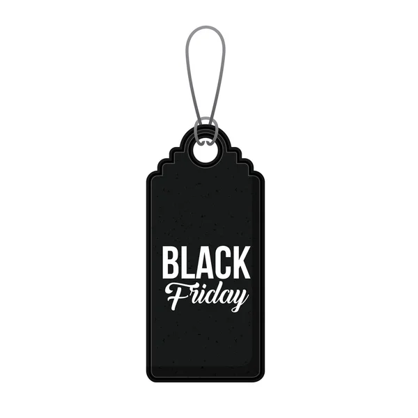 Isolated hanging tag of black friday design — Stock Vector