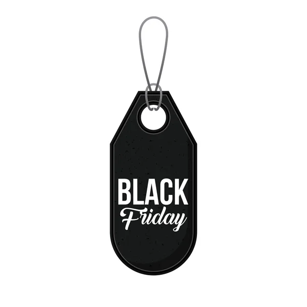 stock vector Isolated hanging tag of black friday design