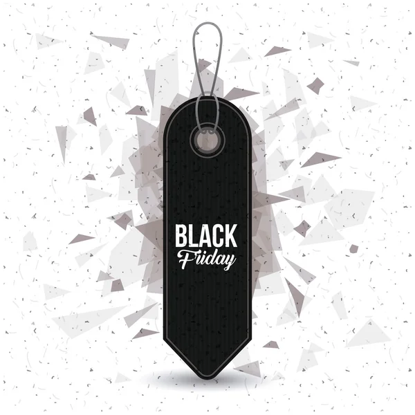 Isolated hanging tag of black friday design — Stock Vector