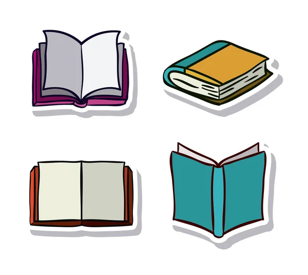 Diseño de libros abiertos y cerrados — Vector de stock