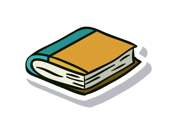 Fechar livro e design de literatura —  Vetores de Stock