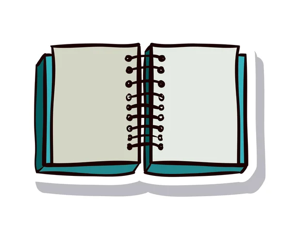 Livro aberto e design de literatura — Vetor de Stock