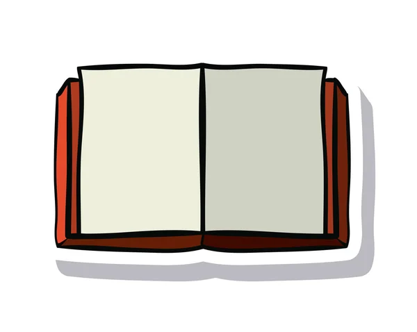 Açık kitap ve edebiyat tasarımı — Stok Vektör