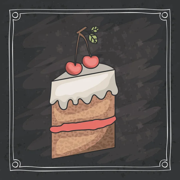 베이커리 음식 디자인의 케이크 — 스톡 벡터
