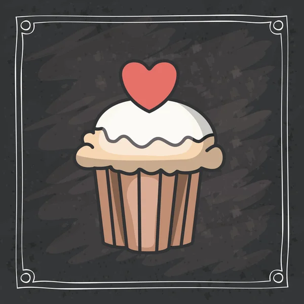 Cupcake muffin bakery design — Stock vektor