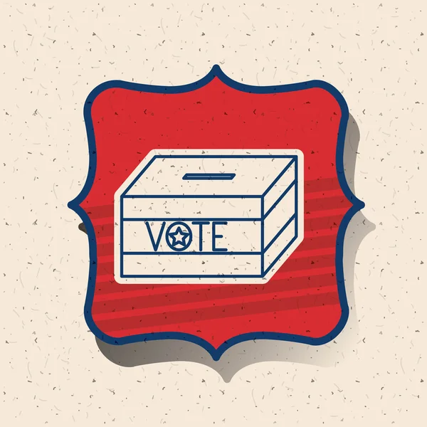 Caja de votación en el diseño del marco interior — Archivo Imágenes Vectoriales