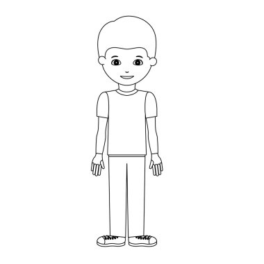 Çocuk karikatür tasarım silüeti