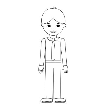 Çocuk karikatür tasarım silüeti