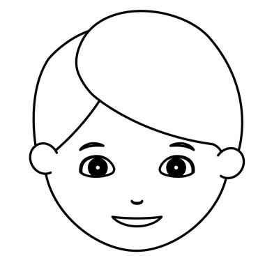 Çocuk karikatür tasarım silüeti