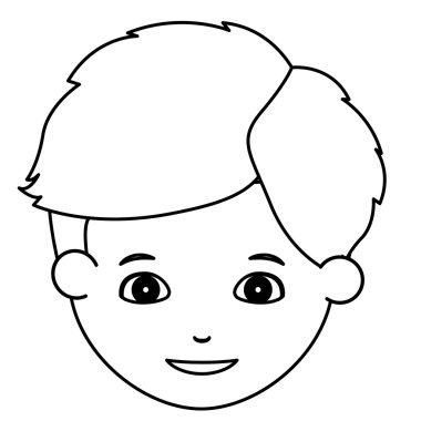 Çocuk karikatür tasarım silüeti