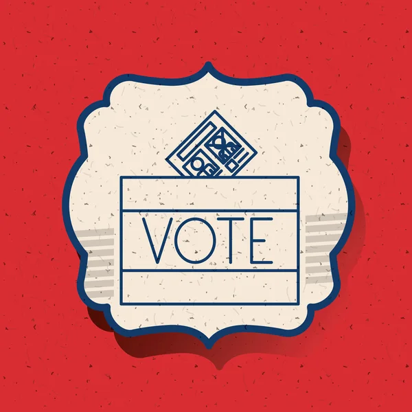 Boîte de vote cadre intérieur design — Image vectorielle