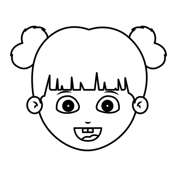 Silueta dívka kreslený design — Stockový vektor