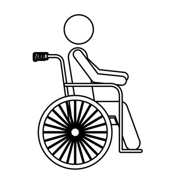 Engelli İnsanlar tasarım için izole tekerlekli sandalye
