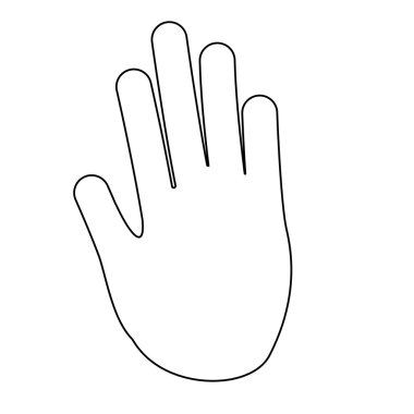 İzole insan el tasarım