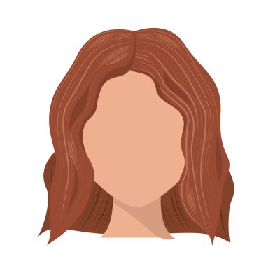 İzole kadın karikatür tasarım