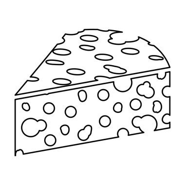 İzole ve siluet peynir Tasarla