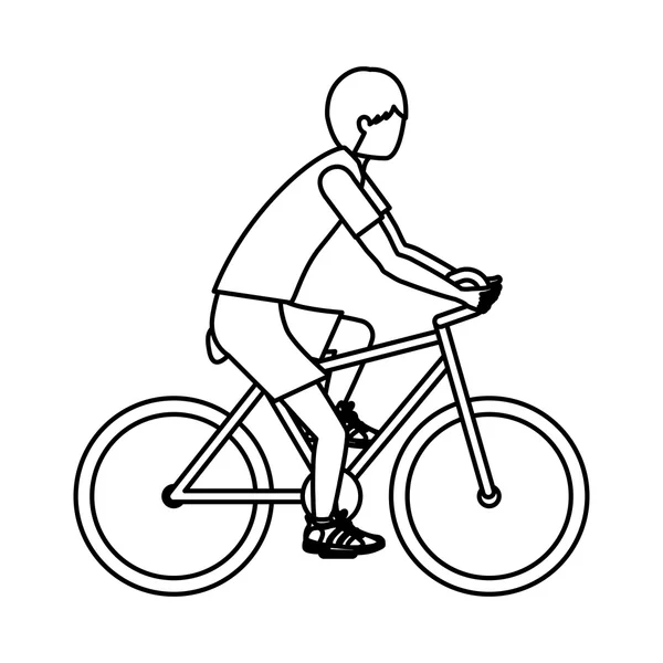 Boy riding bike design — Stock Vector