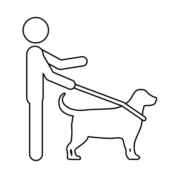 Isoliert und Silhouette Hund Design — Stockvektor