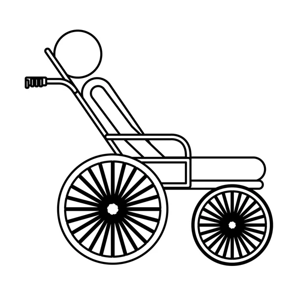 Fauteuil roulant isolé pour personnes handicapées design — Image vectorielle