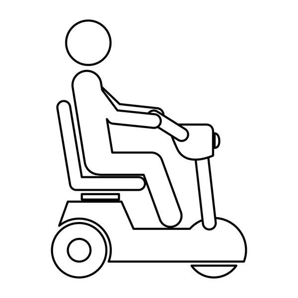 Απομονωμένη αναπηρική καρέκλα για άτομα με ειδικές ανάγκες σχεδιασμού — Διανυσματικό Αρχείο