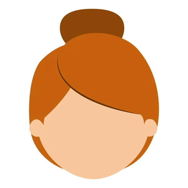 Desenho de cabeça de desenho animado menina — Vetor de Stock