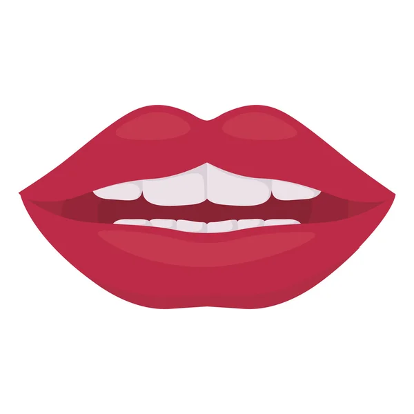 Lippen en mond cartoon design — Stockvector