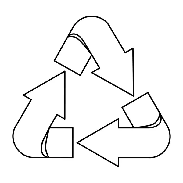 Isoliertes Recycling-Etikettendesign — Stockvektor