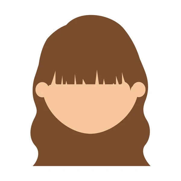 Дизайн головы девочки из мультфильма — стоковый вектор