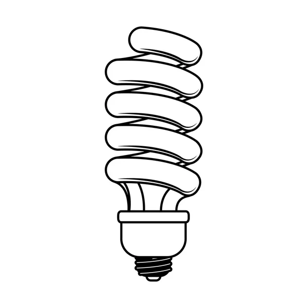 Projeto isolado e silhueta lâmpada —  Vetores de Stock