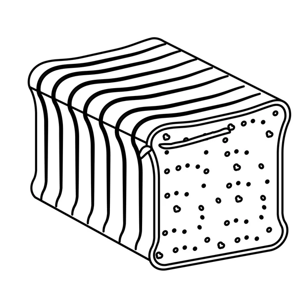 Design de pão isolado e silhueta — Vetor de Stock