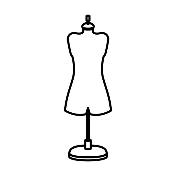 Isolated and silhouette manikin design — Stock Vector